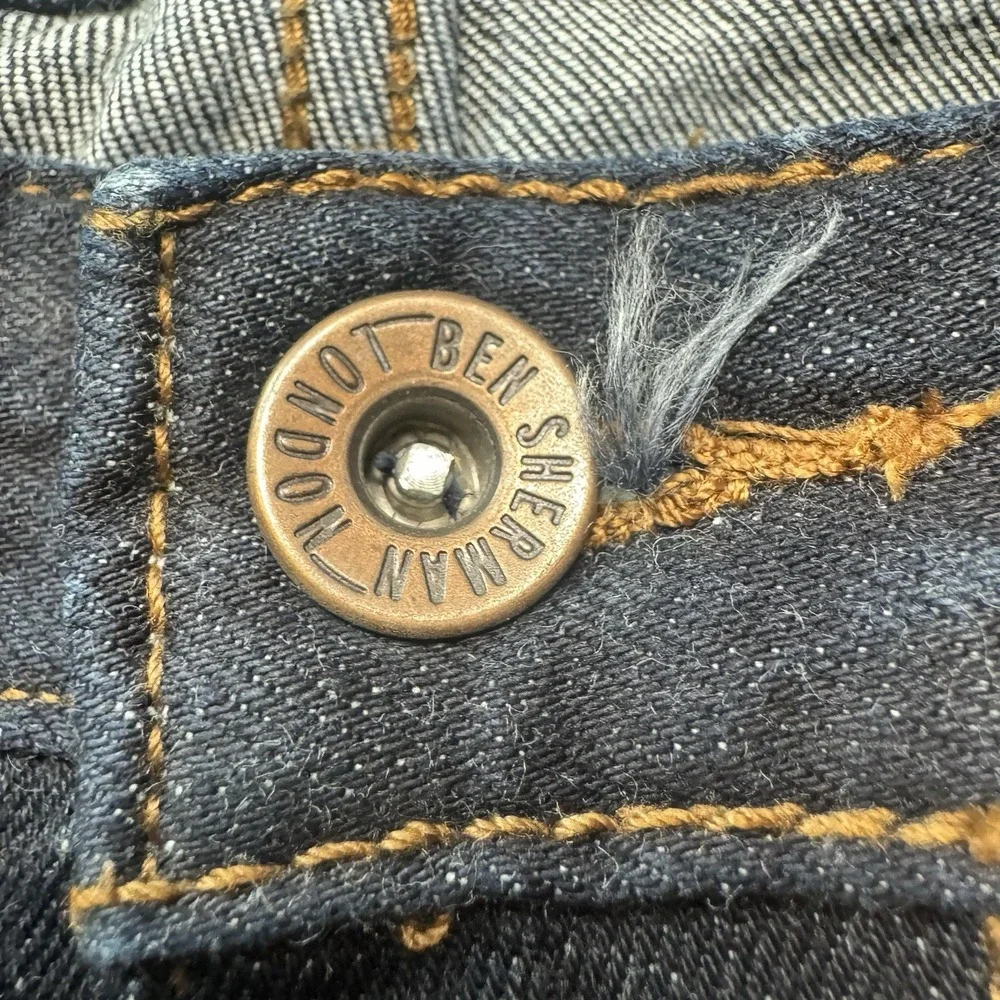 Ben Sherman Selvedge Jeans Men 32x33 Dark Indigo Denim Slim Fit Pants Streetwear